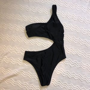 Black one piece swimsuit
